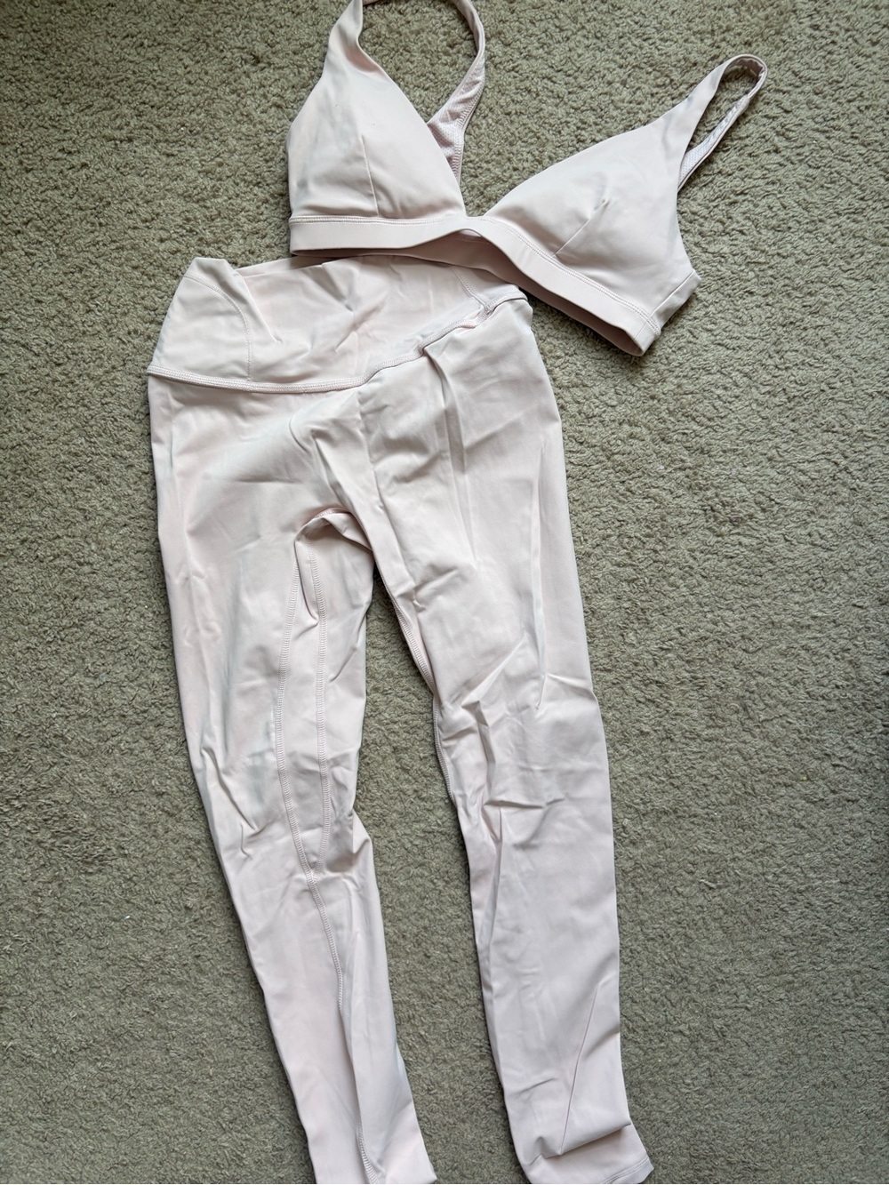 High-Rise Pale Pink Women's Leggings